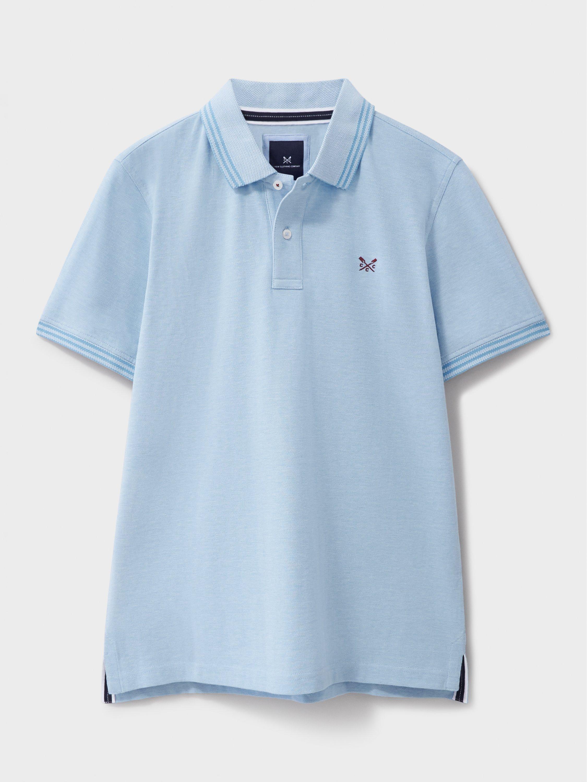 Product image 5 of 5, which shows Crew Clothing Oxford Polo Shirt, Bright Blue, XS