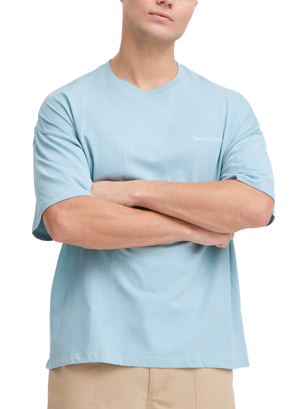 The Jogg Concept Petri Logo Pure Organic Cotton T-Shirt, Stone Blue, Stone Blue