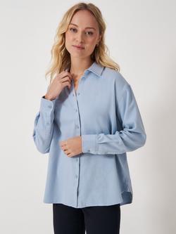 Crew Clothing Relaxed Flannel Shirt, Light Blue