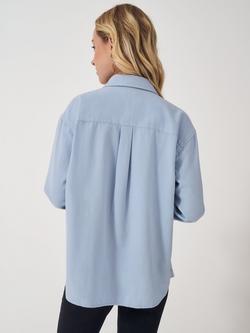 Crew Clothing Relaxed Flannel Shirt - view 2, Light Blue