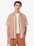 Lacoste Monogram Woven Shirt, Brown/Multi