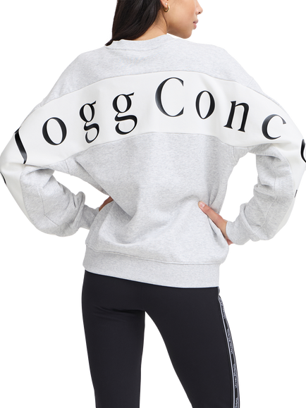 The Jogg Concept Saja Logo Cotton Blend Sweatshirt, Grey Melange - view 2, Grey Melange