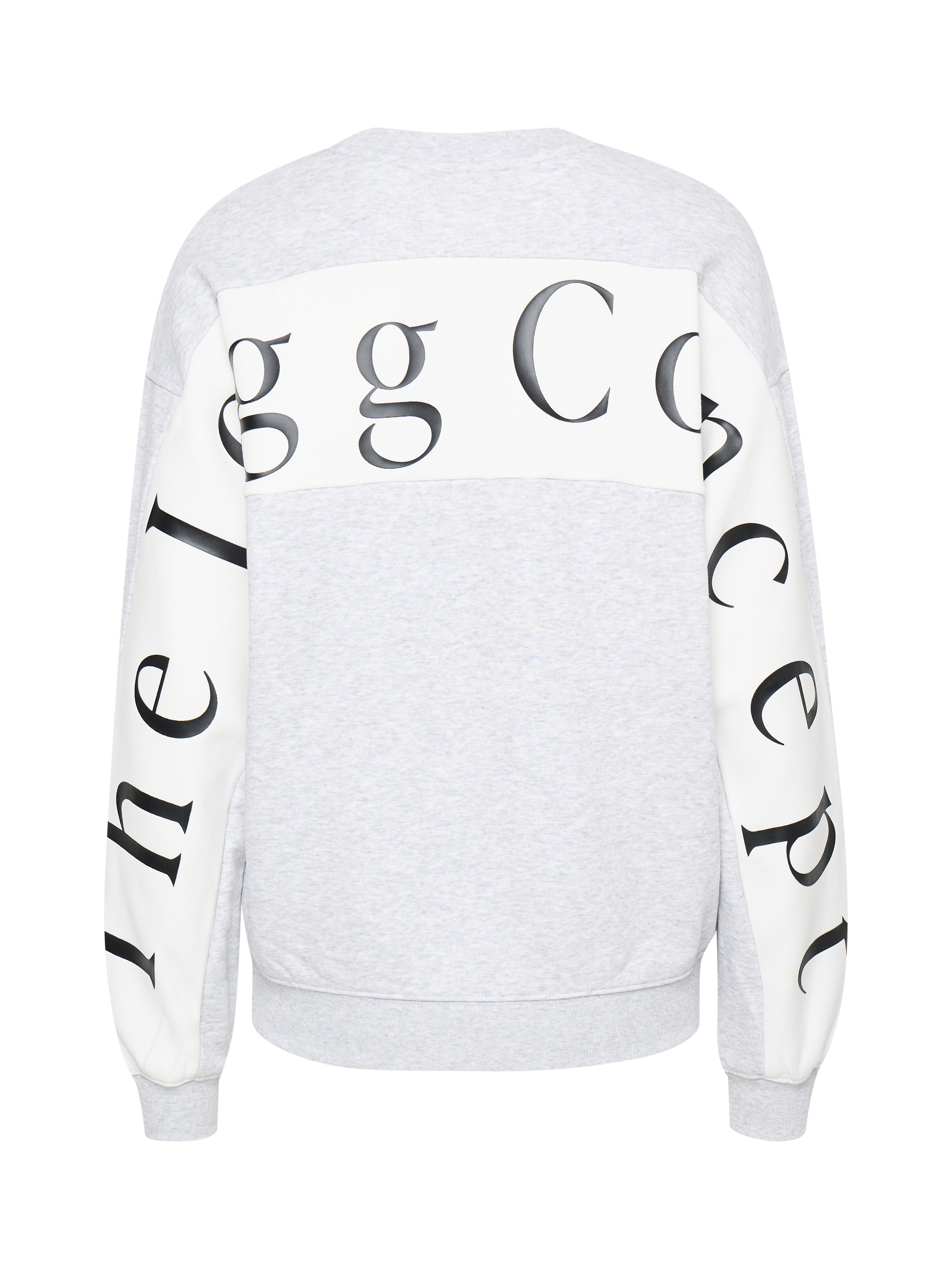 Product image 5 of 6, which shows The Jogg Concept Saja Logo Cotton Blend Sweatshirt, Grey Melange, XS