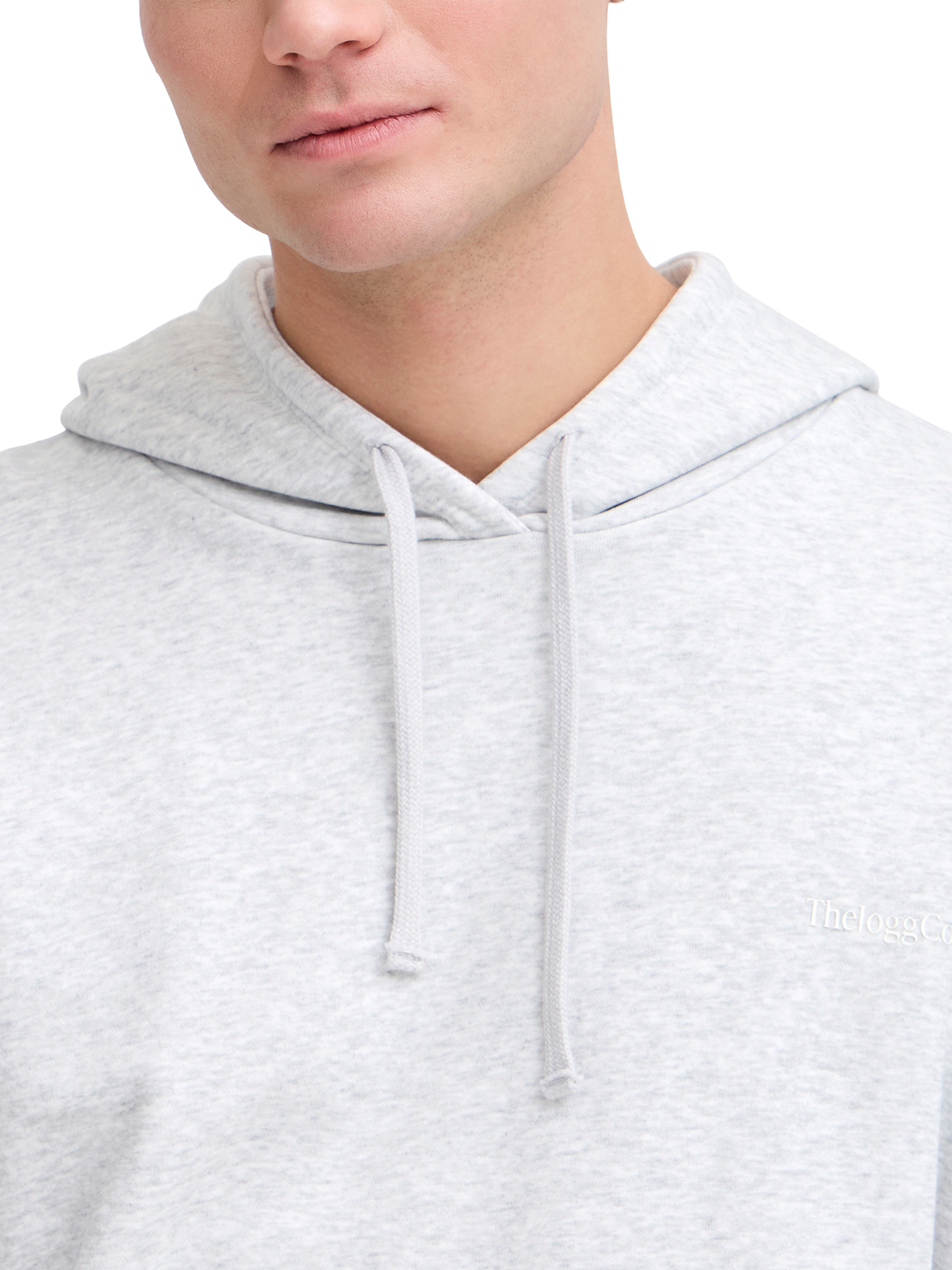 Product image 2 of 6, which shows The Jogg Concept Sander Cotton Blend Hoodie, Grey Melange, S