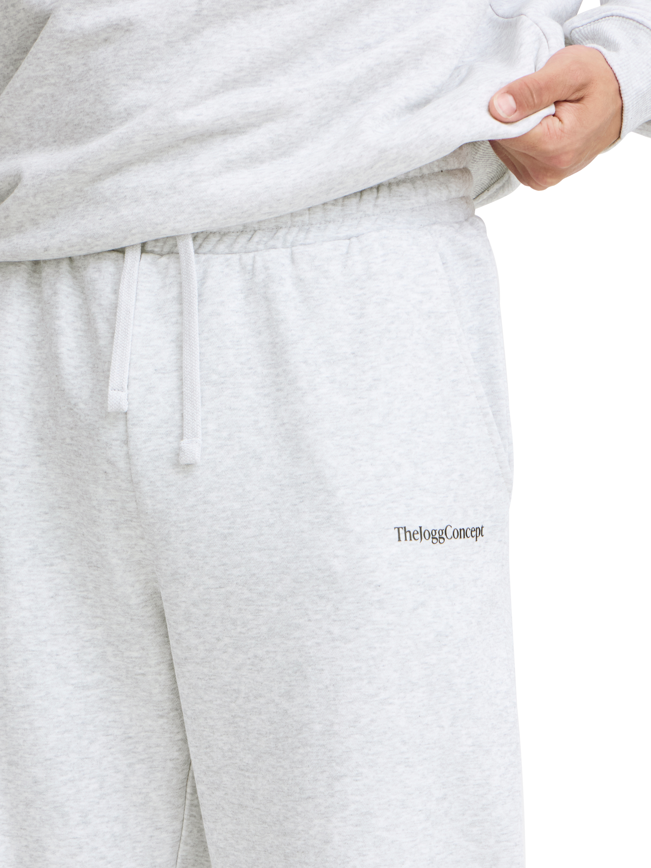 Product image 4 of 6, which shows The Jogg Concept Sander Cotton Blend Joggers, Grey Melange, S