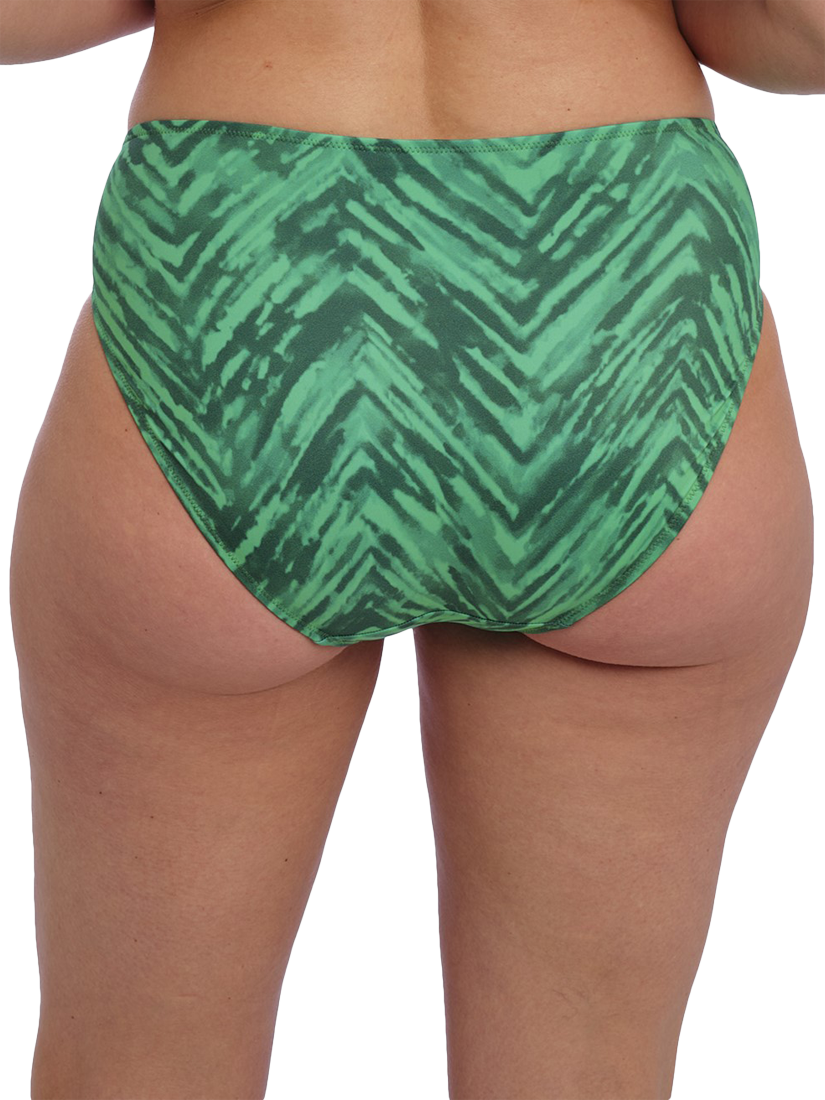 Product image 3 of 6, which shows Fantasie Punta Mita Mid Rise Bikini Knickers, Emerald, S