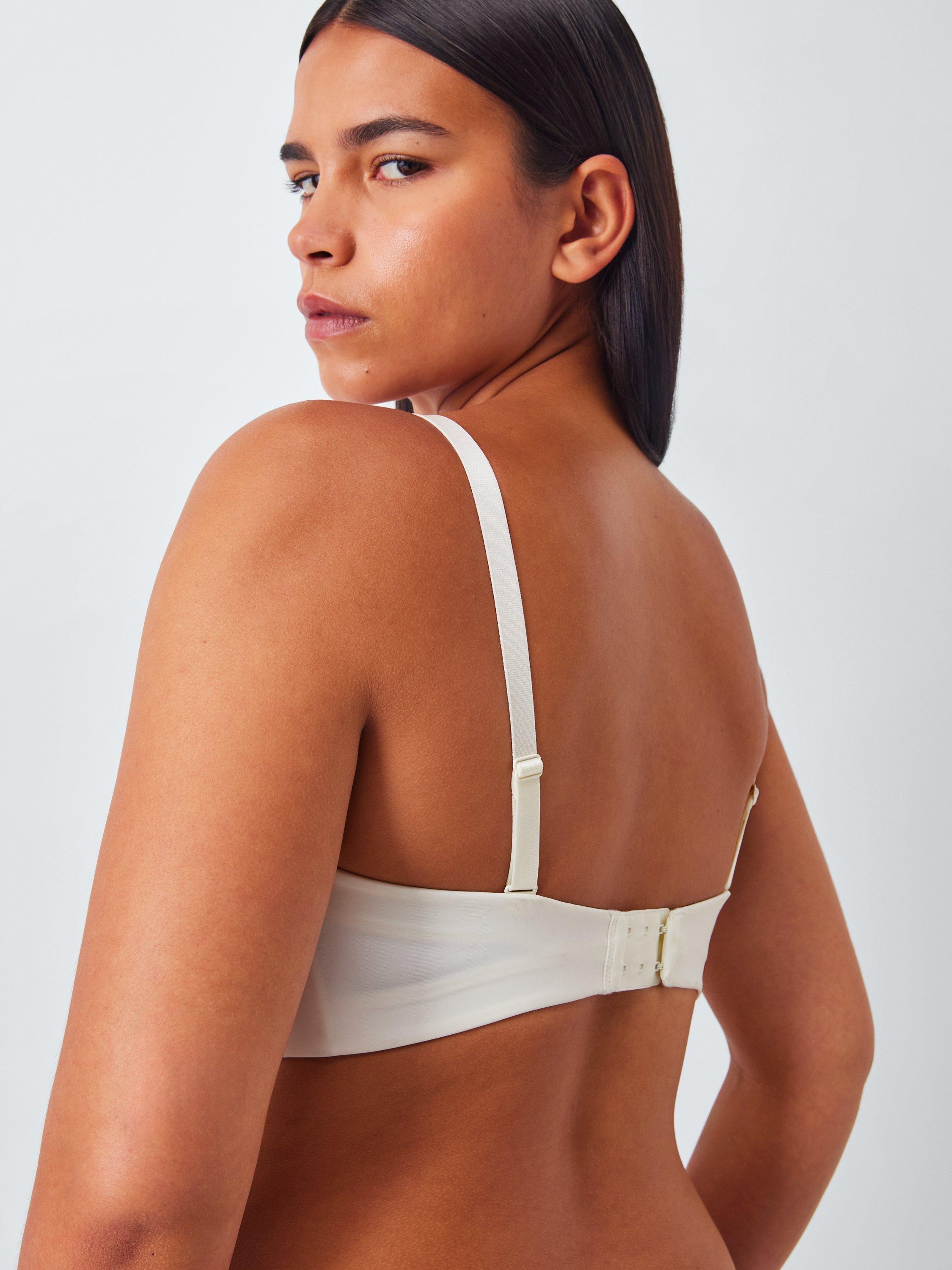 Product image 9 of 10, which shows John Lewis Cassie Lace Super Push Up Strapless Bra, Almond, 30C