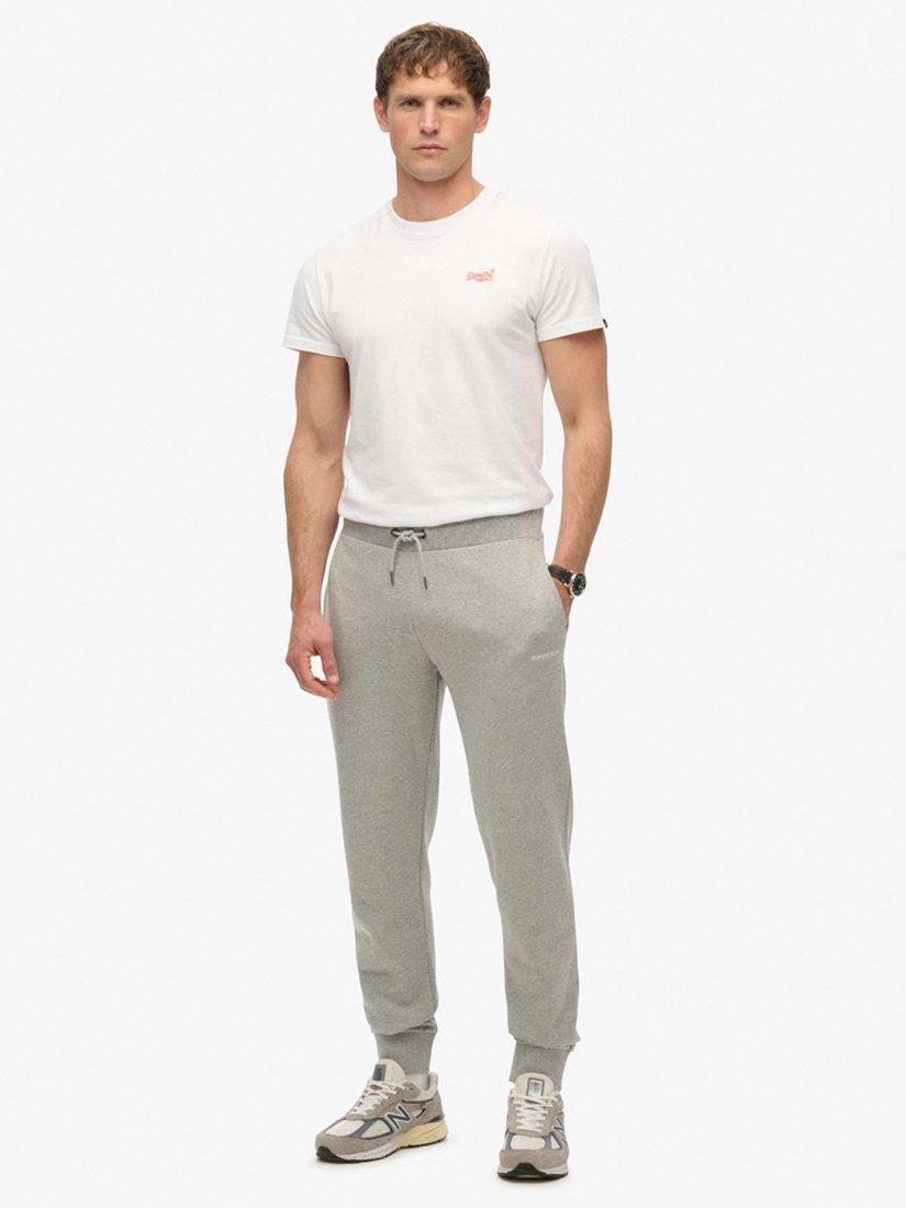 Product image 1 of 5, which shows Superdry Plain Joggers, Grey Marl, S