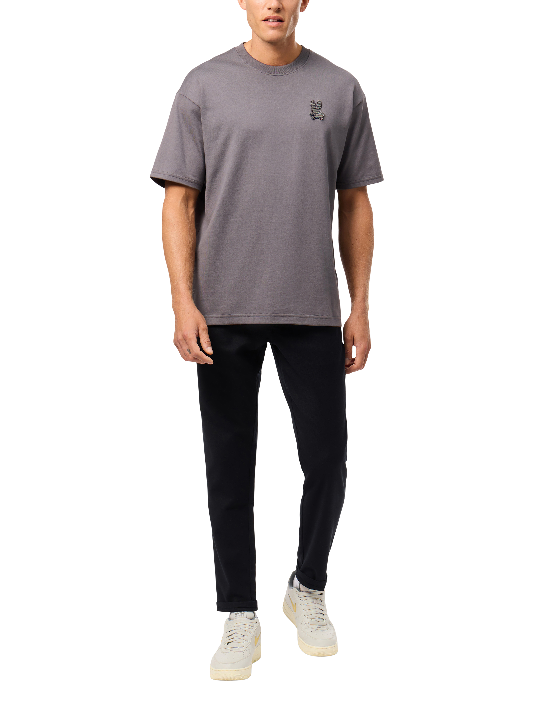 Psycho Bunny Kingston Pima Cotton Heavy Weight T-Shirt, Grey