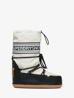 Superdry Logo Padded Snow Boots, Optic, Optic