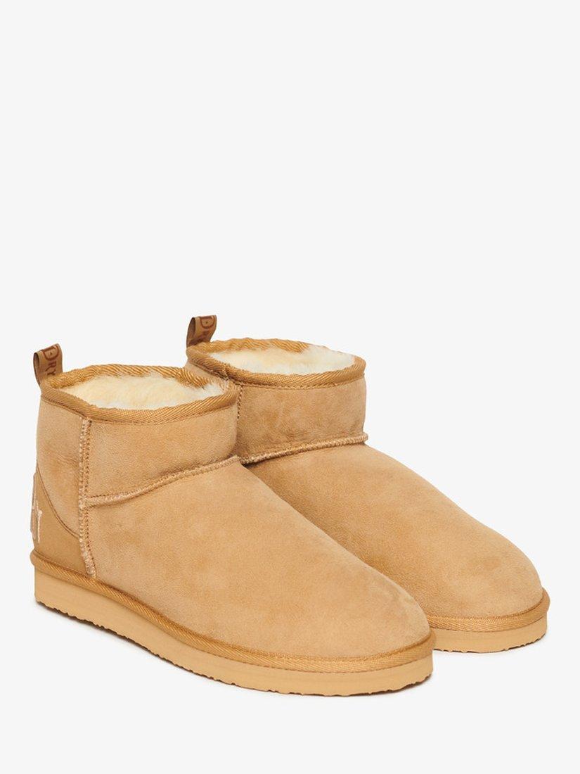 Product image 3 of 8, which shows Superdry Suede Sherpa Mini Boots, Light Tan, 3-4
