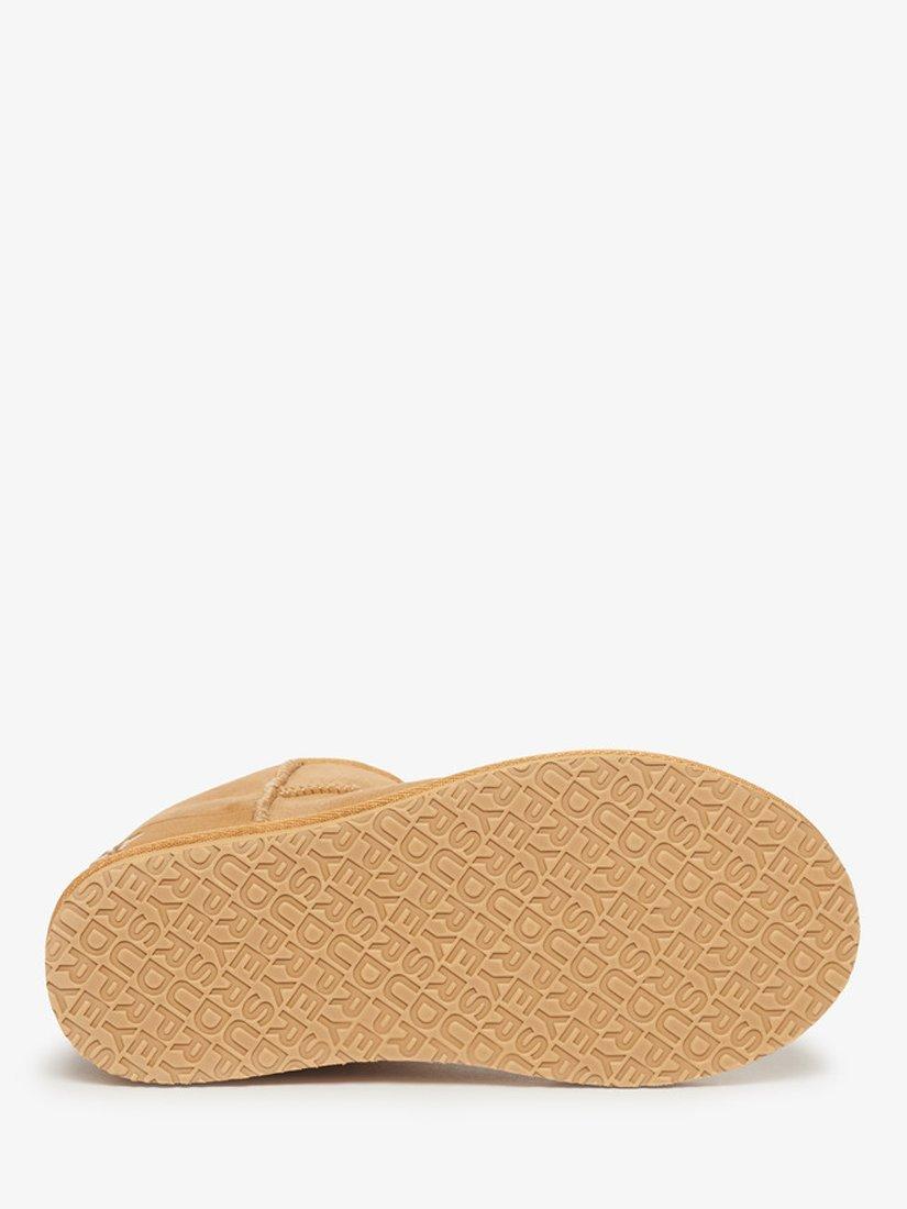 Product image 6 of 8, which shows Superdry Suede Sherpa Mini Boots, Light Tan, 3-4