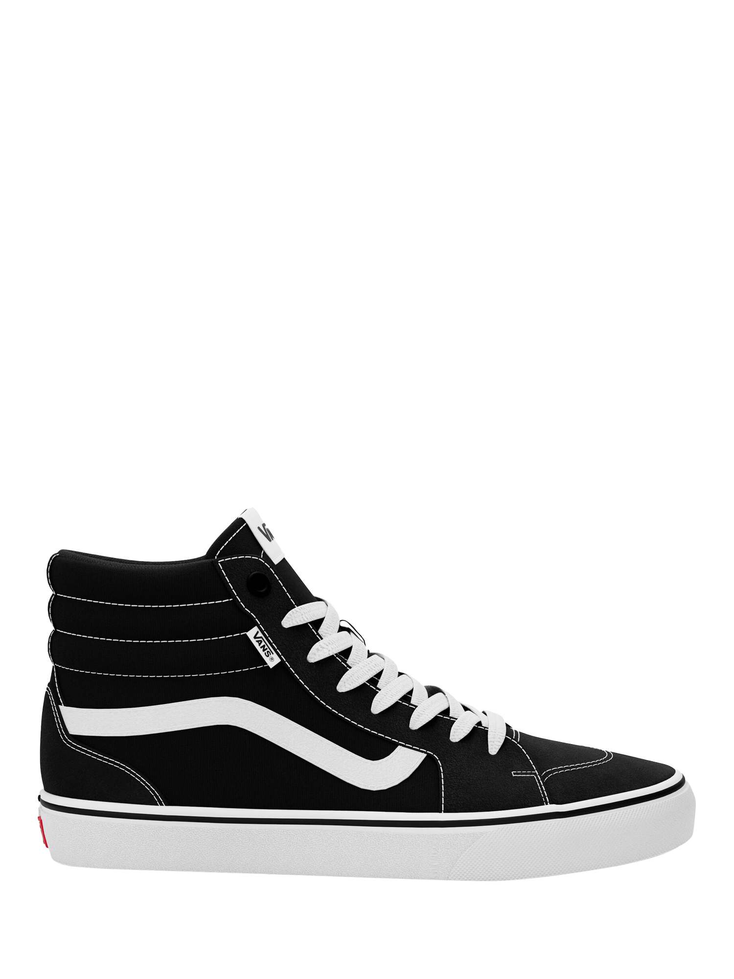 Product image 1 of 7, which shows Vans Filmore Hi High Top Trainers, Black, 7