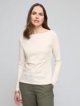Celtic & Co. Slash Neck Long Sleeve Top, Antique White