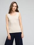 Celtic & Co. Soft Square Neck Top, Stone