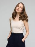 Celtic & Co. Soft Square Neck Top, Stone