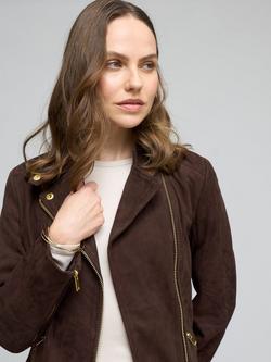Celtic & Co. The Hudson Suede Jacket - view 2, Chocolate