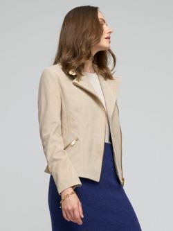 Celtic & Co. Hudson Suede Jacket, Stone - view 2, Stone