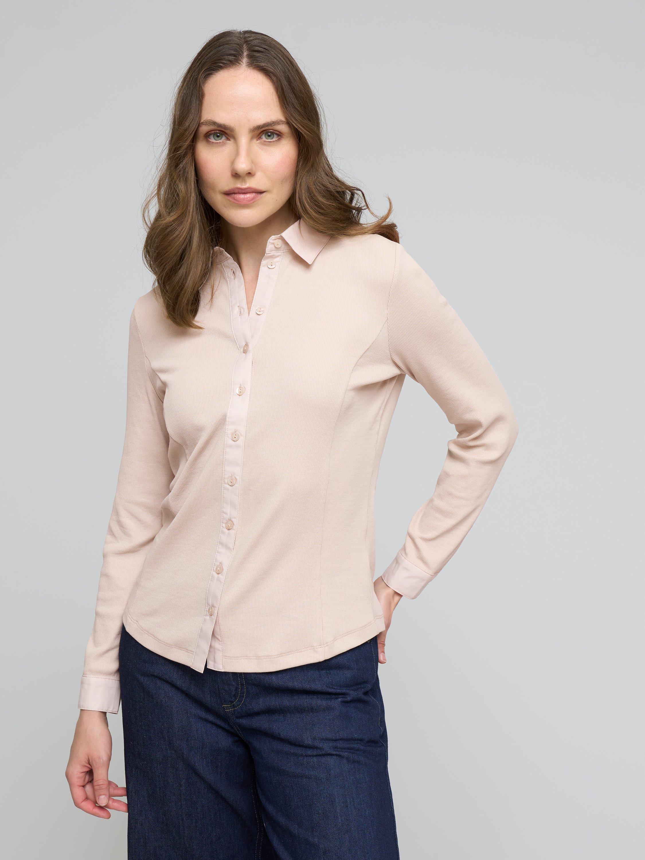 Product image 4 of 4, which shows Celtic & Co. Ribbed Shirt, Peony, 8