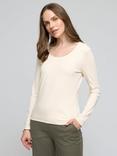 Celtic & Co. Darcey Scoop Neck Top, Antique White