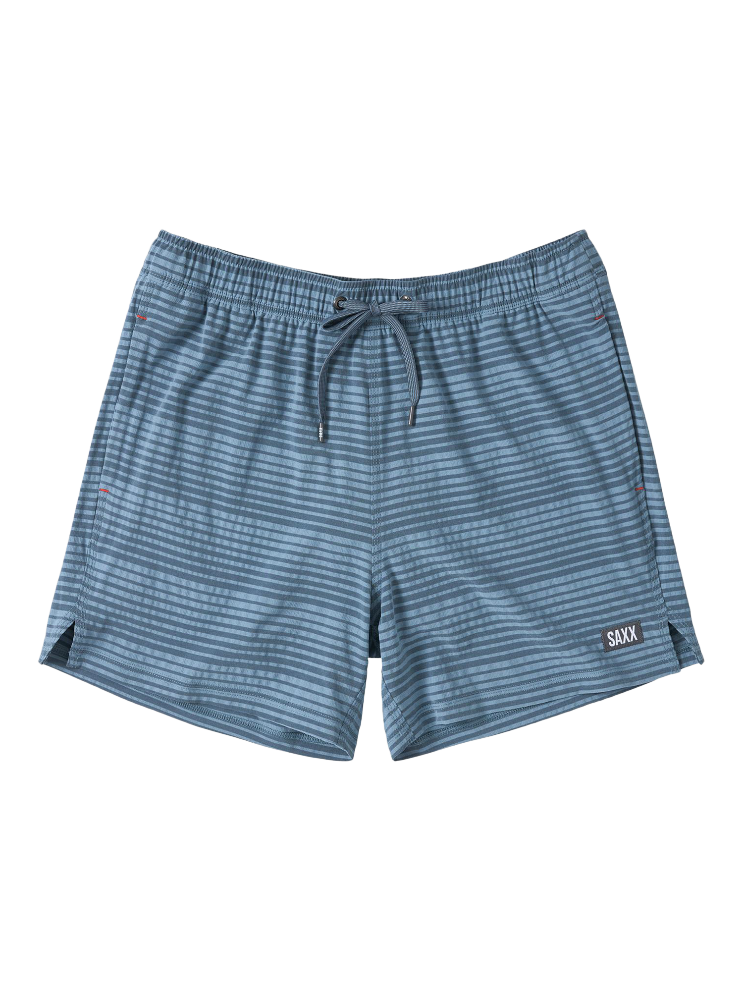 Product image 4 of 6, which shows SAXX Oh Buoy 2N1 Volley India Ink Swim Shorts, Blue Stripe, S