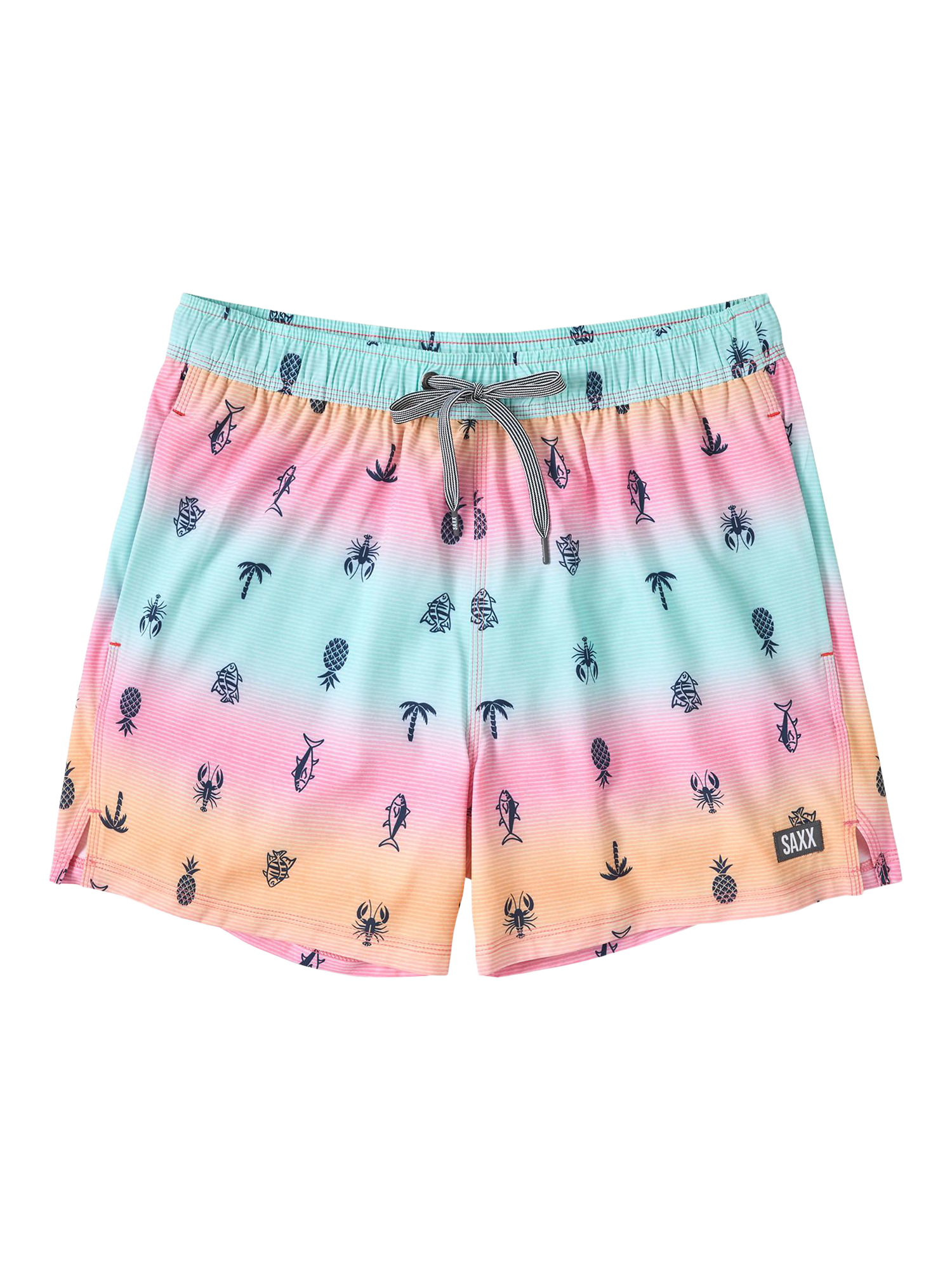 Product image 4 of 7, which shows SAXX Oh Buoy 2N1 Volley Summer Ombre Swim Shorts, Multi, S