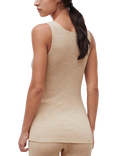 Femilet Juliana Thermal Merino Wool Vest Top, Heather Nude