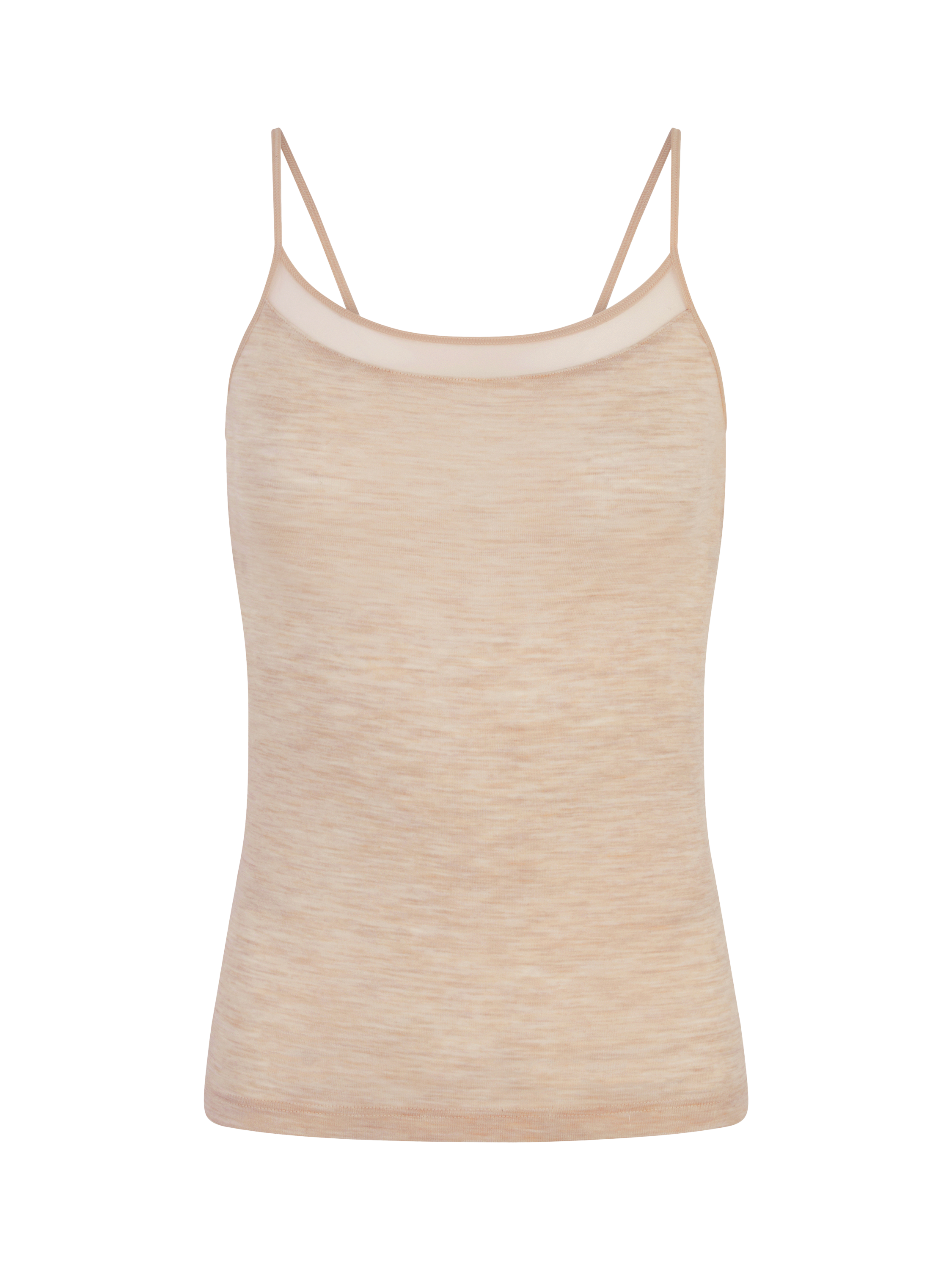 Product image 5 of 5, which shows Femilet Juliana Thermal Merino Wool Camisole, Heather Nude, XS