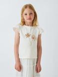 John Lewis Kids' Sequin Palm Tree T-Shirt, White