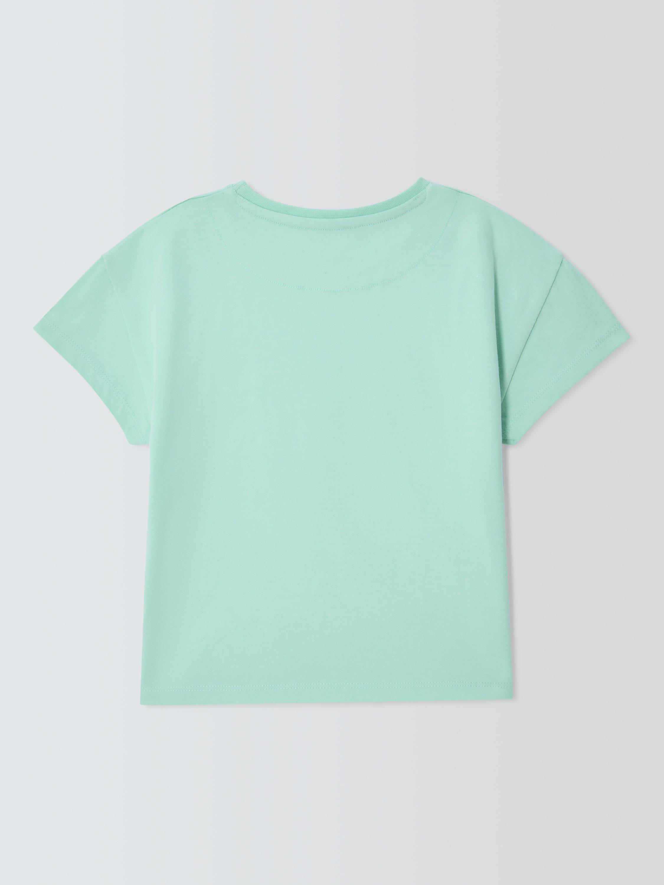 Product image 4 of 7, which shows John Lewis Kids' Shell Embellished T-Shirt, Blue, 2 years