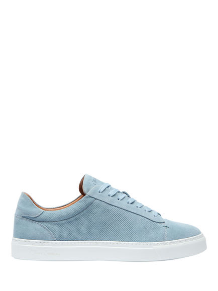 Oliver Sweeney Almada Leather Perforated Trainers, Blue