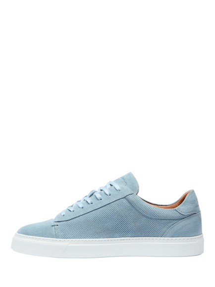 Oliver Sweeney Almada Leather Perforated Trainers - view 2, Blue