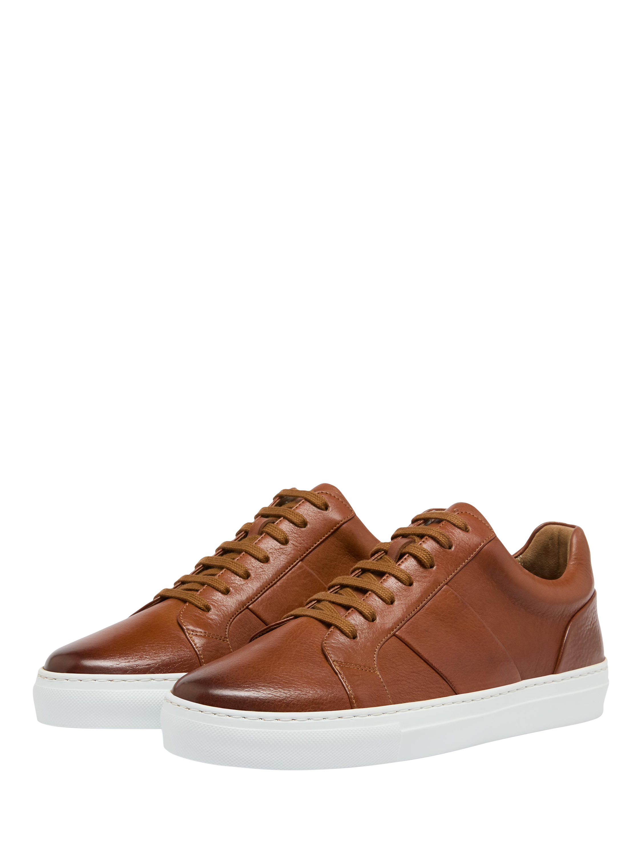 Product image 3 of 5, which shows Oliver Sweeney Kendal Leather Trainers, Tan, 7