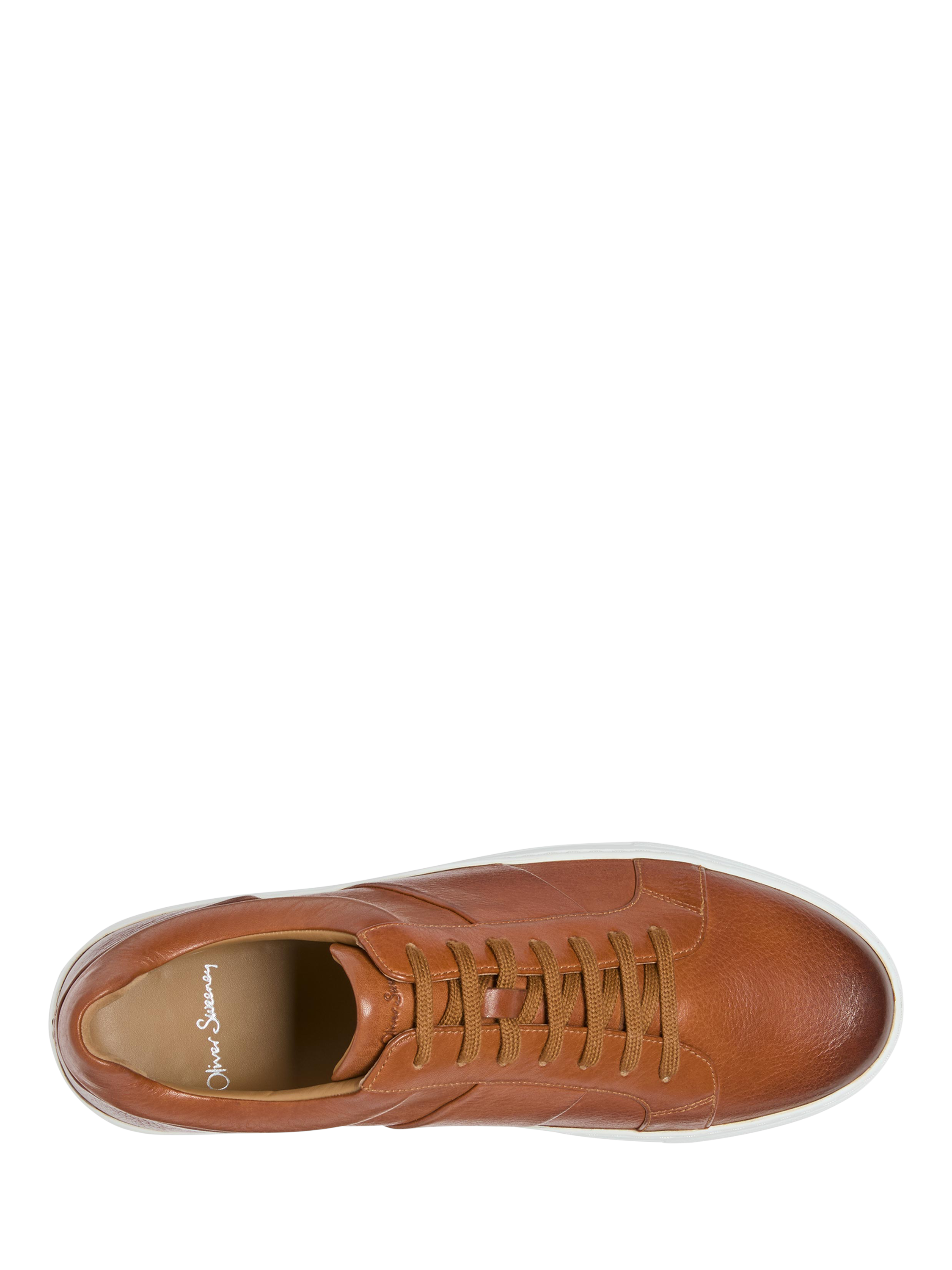 Product image 4 of 5, which shows Oliver Sweeney Kendal Leather Trainers, Tan, 7