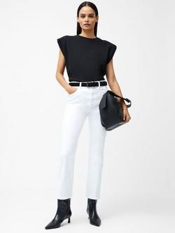 French Connection Rallie Shoulder Pad Tank Top, Black