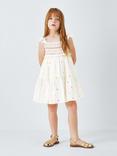 John Lewis Kids' Smocked Frill Sleeve Dress, Multi