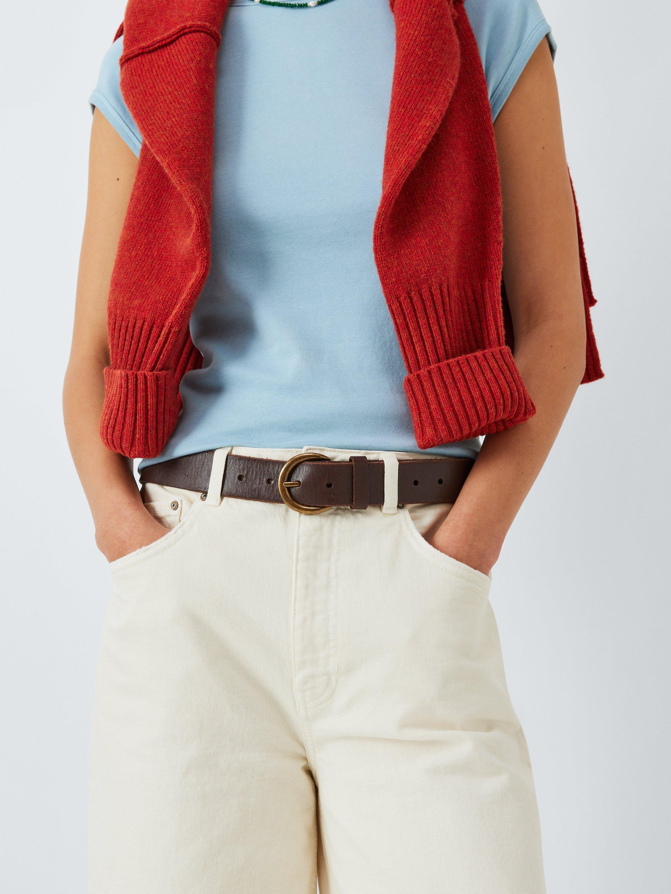 Product image 4 of 6, which shows AND/OR Westlake Wide Leg Cropped Jeans, Ecru, 28R