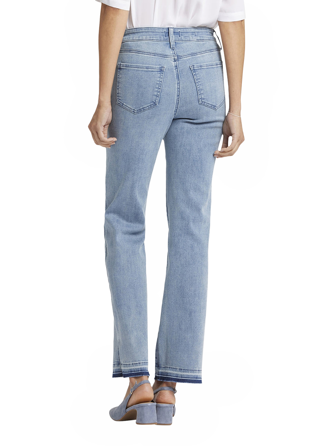 Product image 2 of 6, which shows Marilyn Straight High Rise With Side Slits, Big Skies, Blue Skies, 6