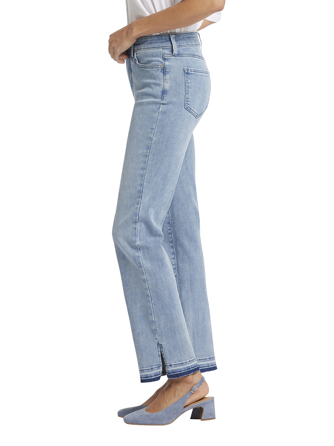Product image 3 of 6, which shows Marilyn Straight High Rise With Side Slits, Big Skies, Blue Skies, 6