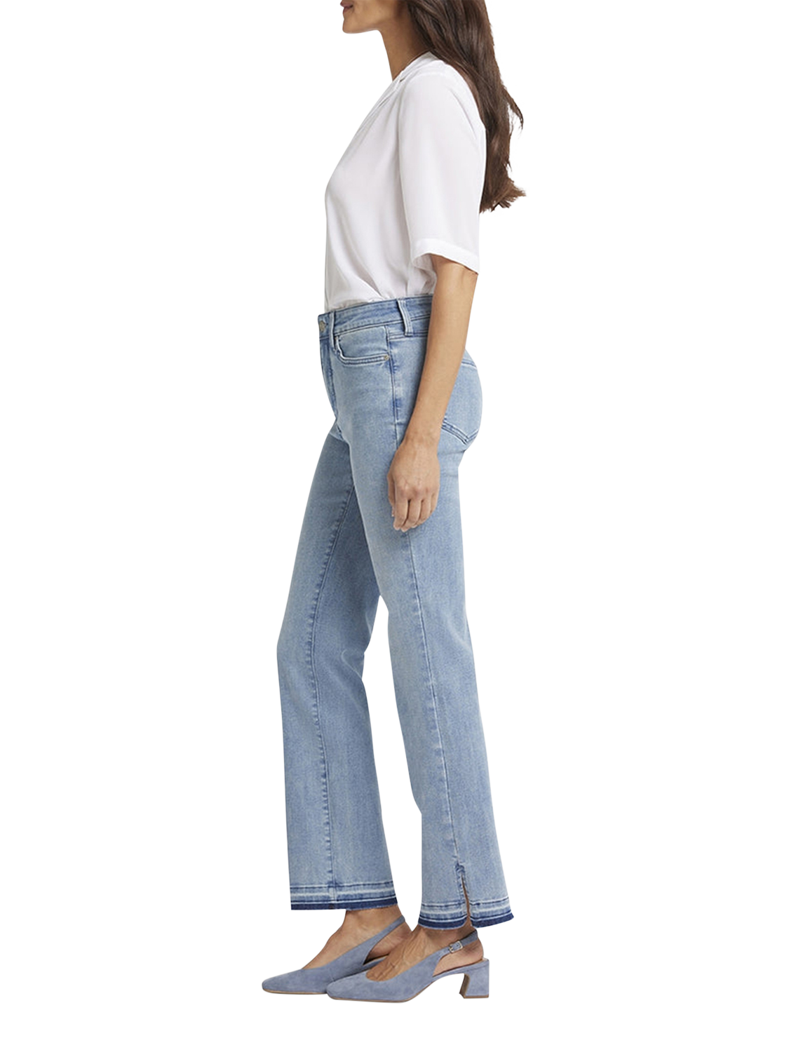 Product image 5 of 6, which shows Marilyn Straight High Rise With Side Slits, Big Skies, Blue Skies, 6
