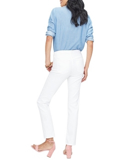 NYDJ Sheri Slim Leg Jeans - view 2, Optic White