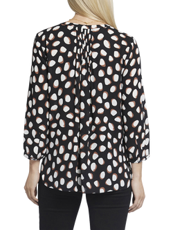 NYDJ Pintuck Blouse - view 2, Black/Multi