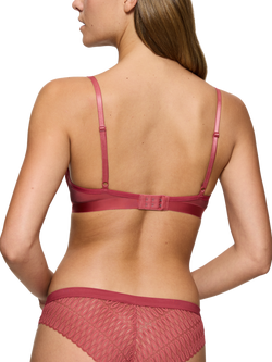 Triumph Aura Spotlight Underwired Plunge Bra, Strawberry Allure - view 2, Strawberry Allure