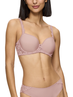 Triumph Amourette Underwired Padded Spacer Cup Bra, Mauve Rose