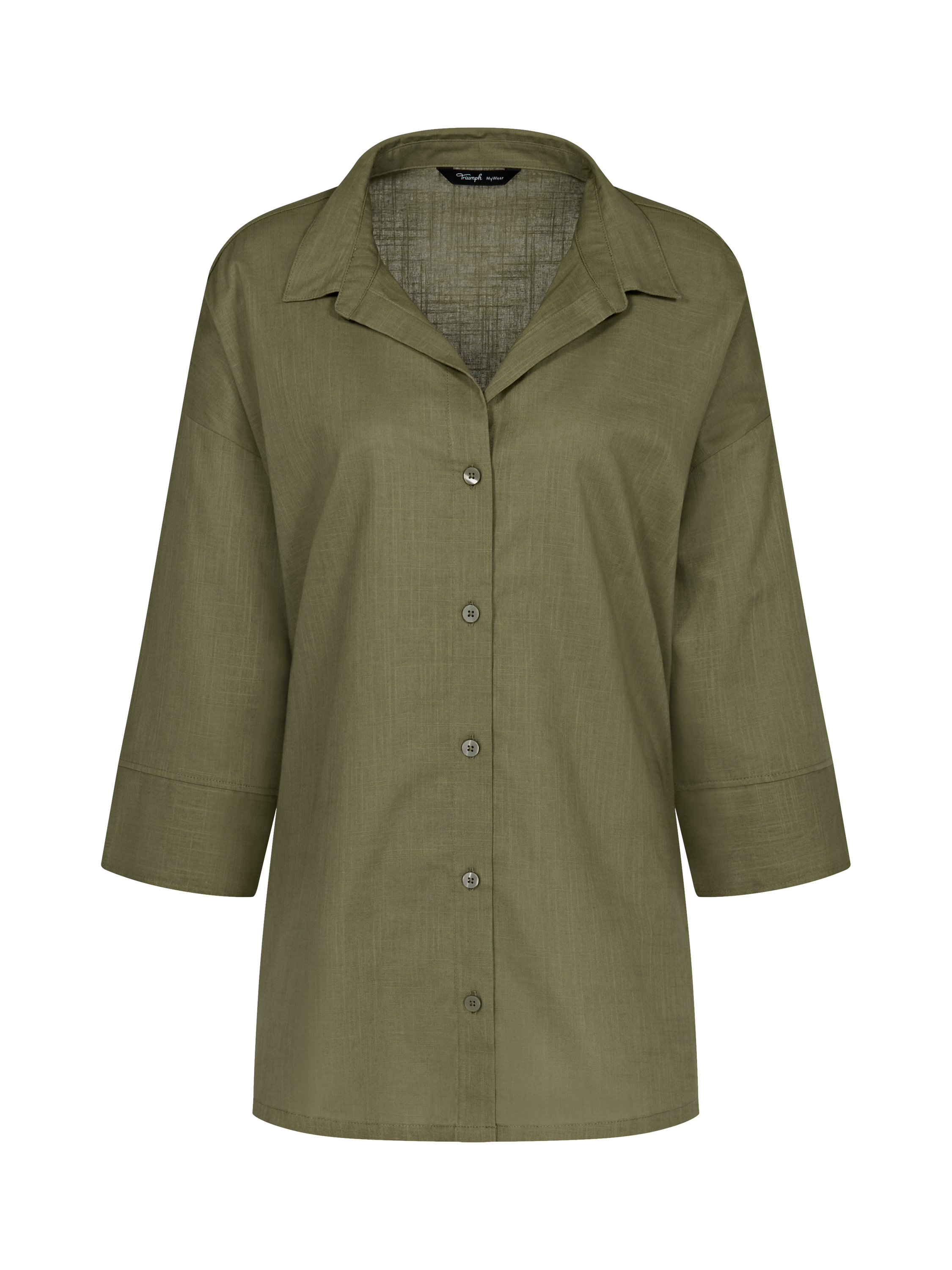 Product image 5 of 5, which shows Triumph Summer Wear Boyfriend Shirt, Sage Green, 8