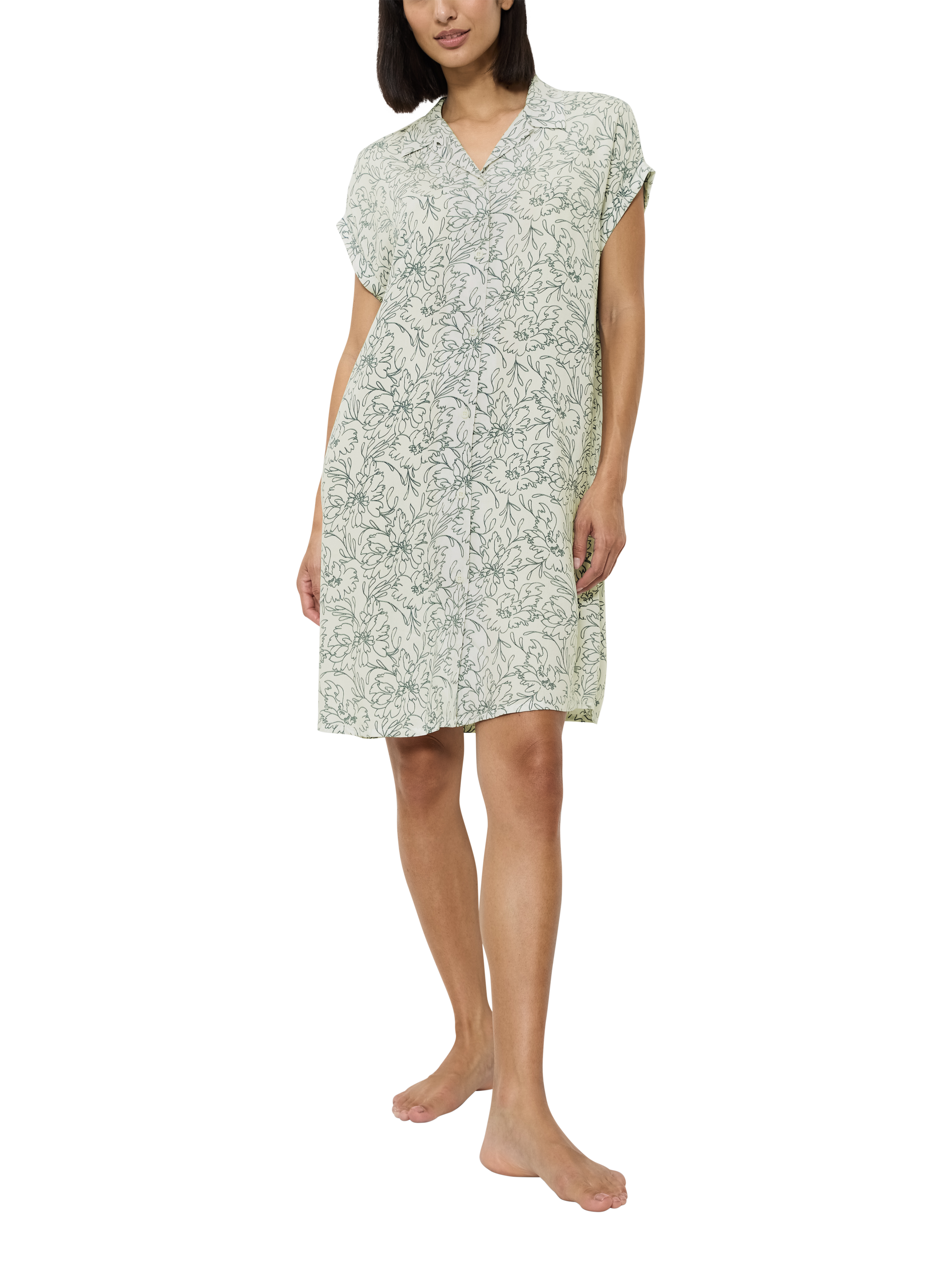 Product image 4 of 5, which shows Triumph Boyfriend Nightdress, Green - Light, 12