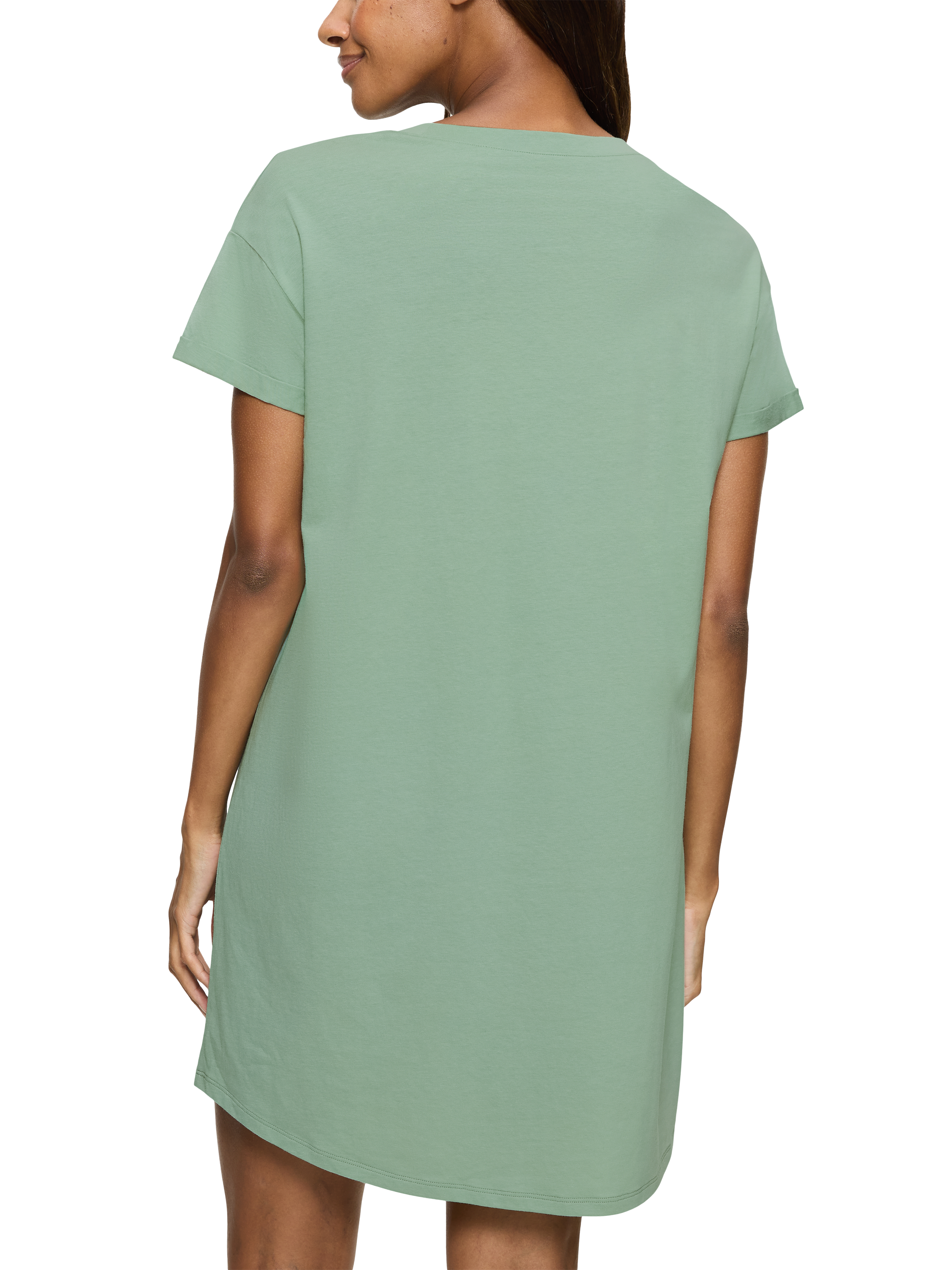 Product image 2 of 5, which shows Triumph Lounge-Me Cotton Loose Fit T-Shirt Nightdres, Luscious Jade, 8