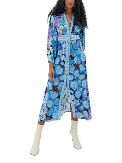 Raishma Amara Floral Dress, Blue, Blue