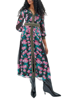 Raishma Athena Floral Dress, Black, Black