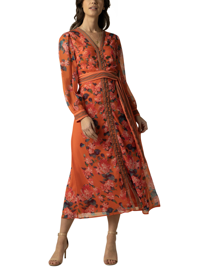 Raishma Athena Floral Dress Orange